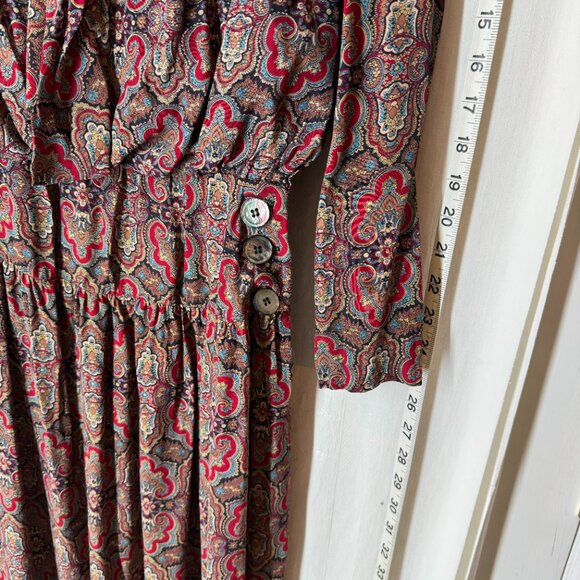 Vintage Hand Made Paisley Dress - Picture 7 of 8